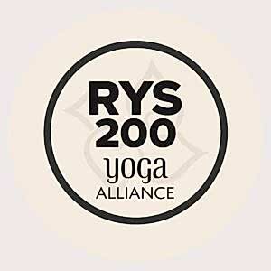 Logo for RYS 200 Yoga Alliance certification program.